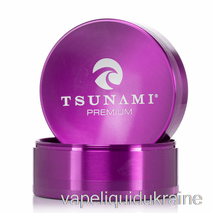 Vape Ukraine Tsunami 3.9inch 4-Piece Sunken Top Grinder Purple (100mm)